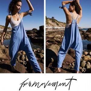 Free People Hot Shot Onesie in Blue